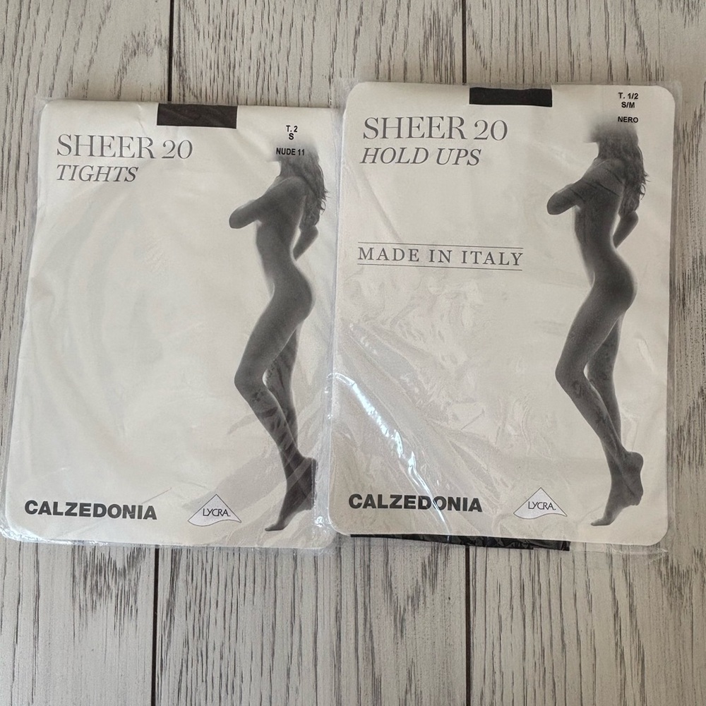 Calzedonia / pantyhose haul , Sheer 20 , black, size : .(small) 4 sets